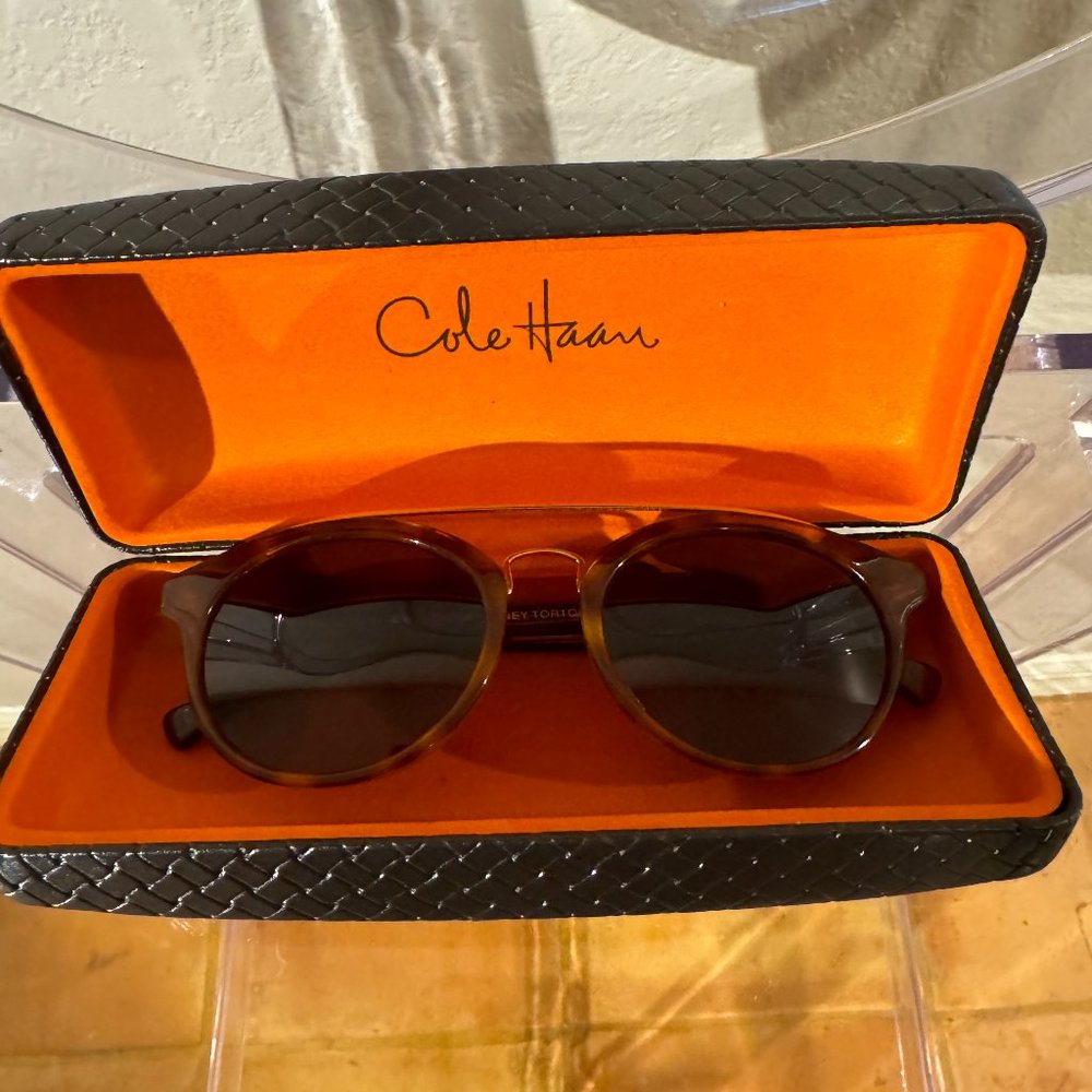 Cole Haan Brown Tortoise Unisex Sunglasses with Case
